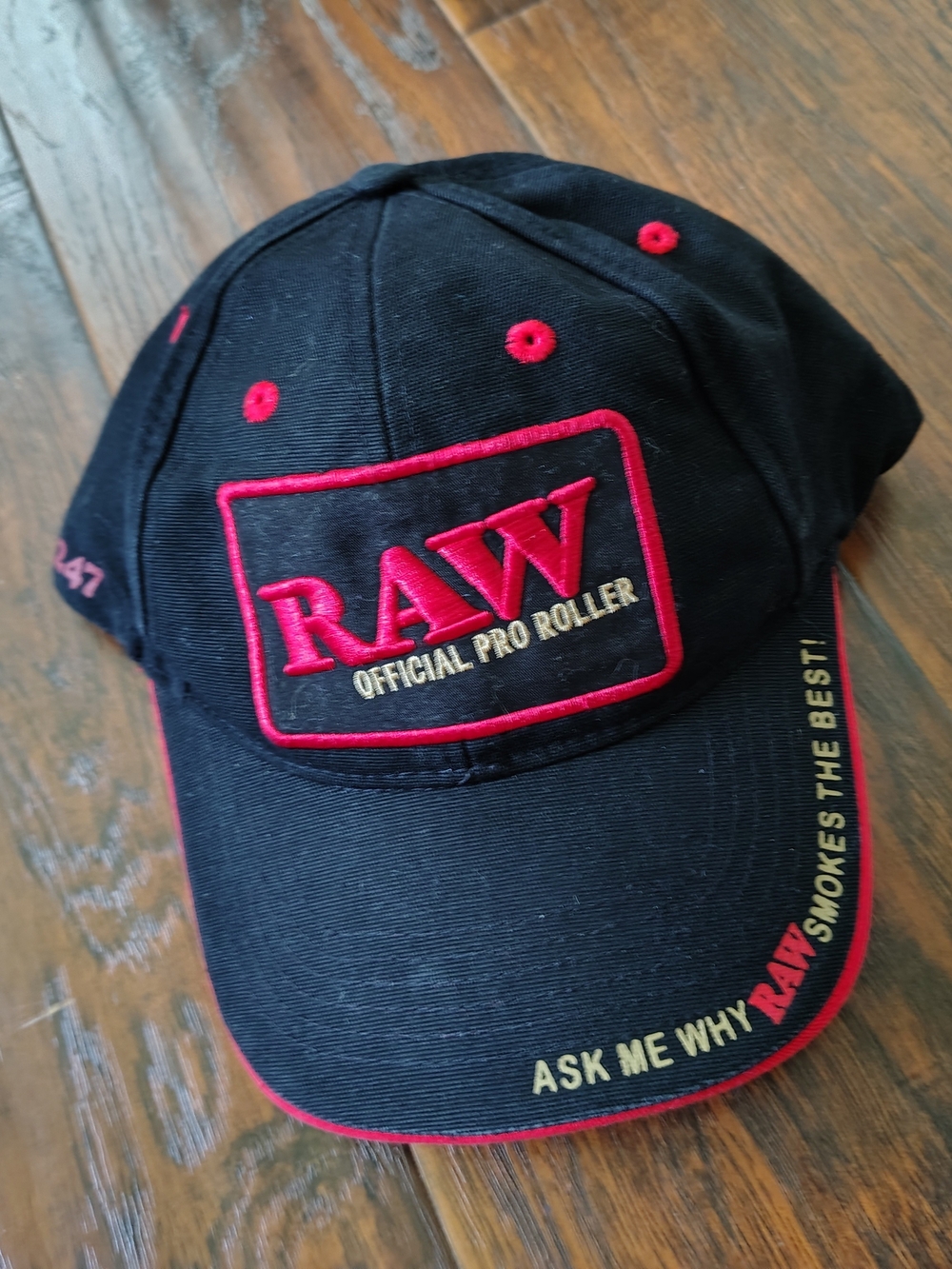 RAW Black and Red 'Official Pro Roller' Baseball Cap